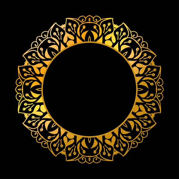 金色的印度曼荼罗 — 图库矢量图片