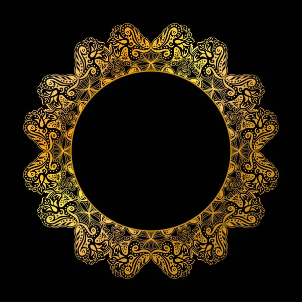 Mandala indio dorado — Archivo Imágenes Vectoriales
