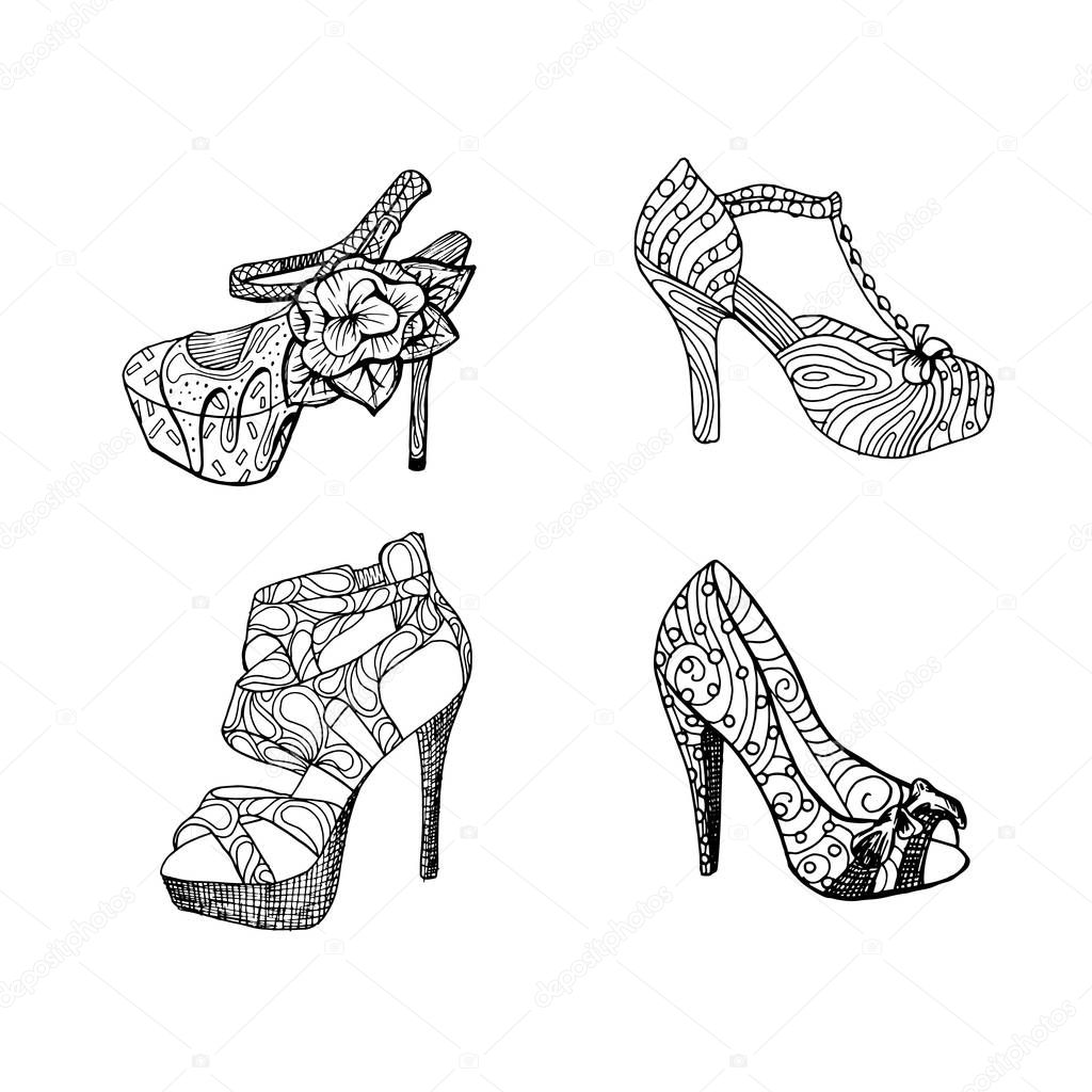 Female high-heeled shoe