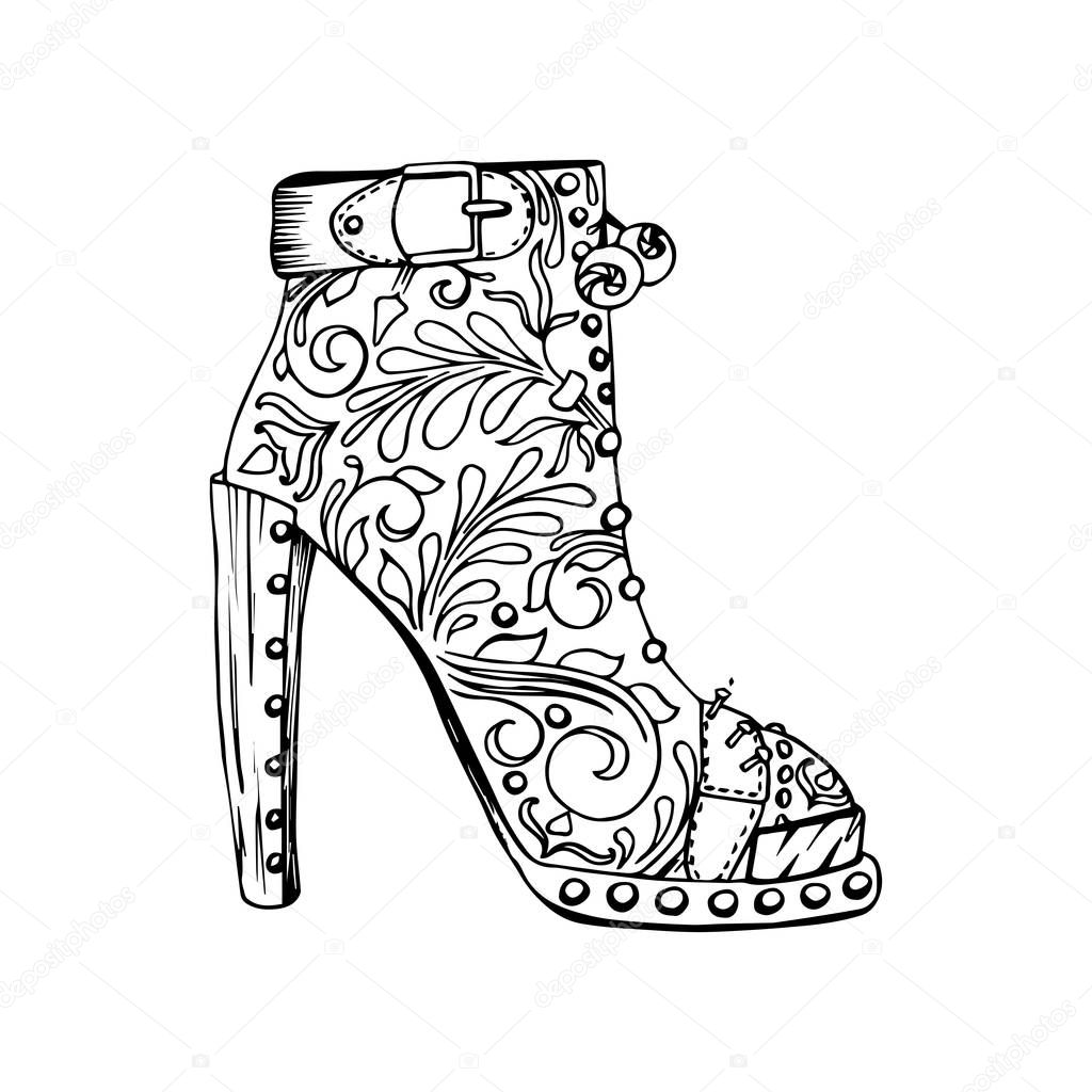 Female high-heeled shoe