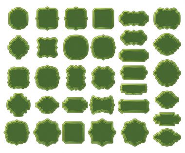 Yeşil Kenarlıklar ve çerçeve koleksiyonu