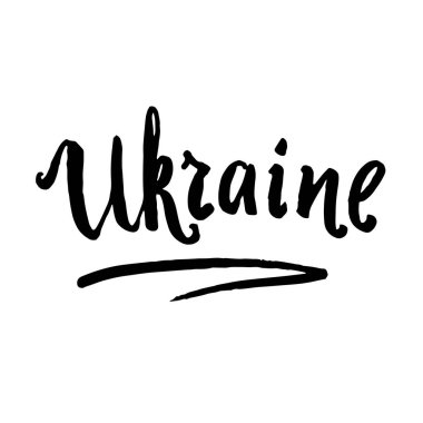 beyaz izole Ukrayna yazı