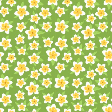 Plumeria çiçek seamless modeli