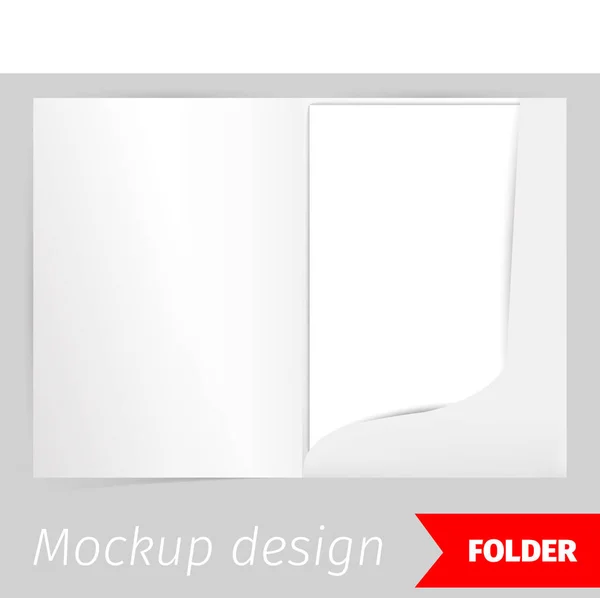 Složky brožura mockup design — Stockový vektor