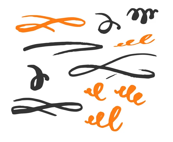 Olika kalligrafiska tecken — Stock vektor