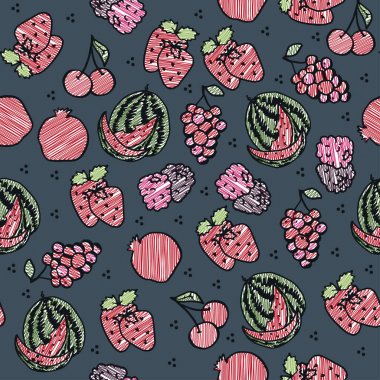 Meyveler pürüzsüz desen