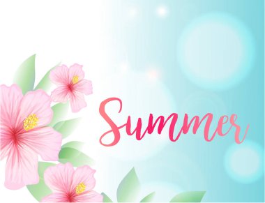 çiçekli yaz poster