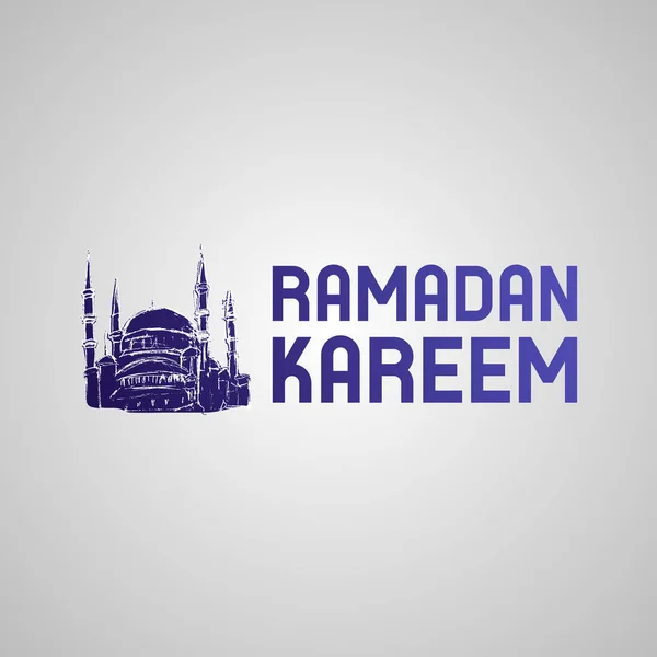 Ramazan hat ile cami Kulesi — Stok Vektör