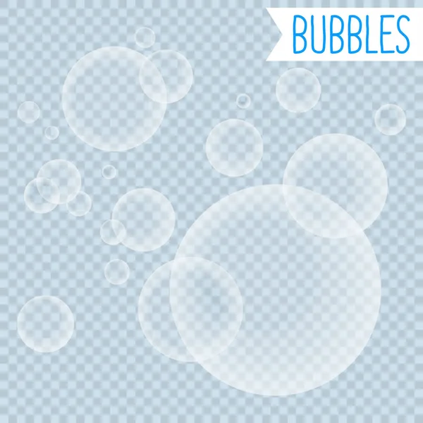 Bulles de savon shampooing clipart — Image vectorielle