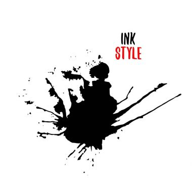 Siyah leke mürekkep tarzı