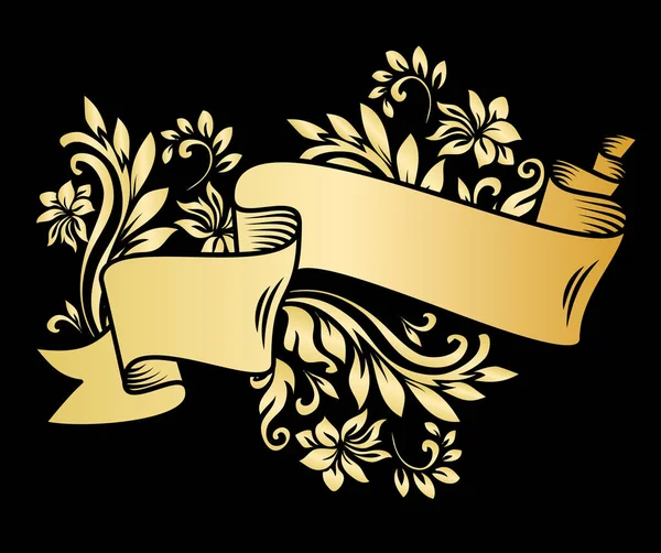 Página dorada decoración elemento . — Vector de stock