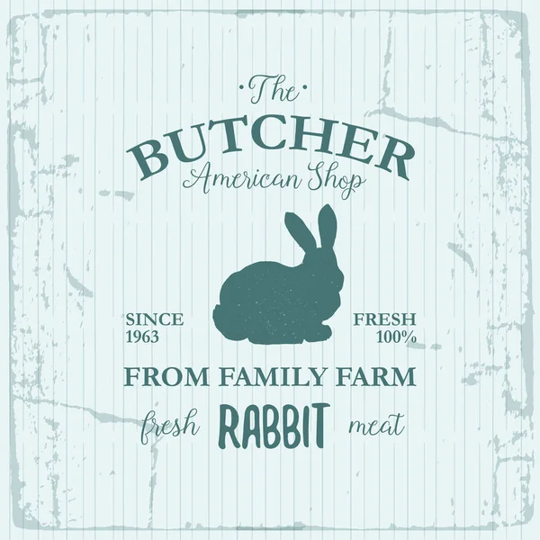带兔子的店铺标签设计. — 图库照片