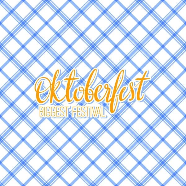Cartaz Oktoberfest com padrão tradicional — Fotografia de Stock