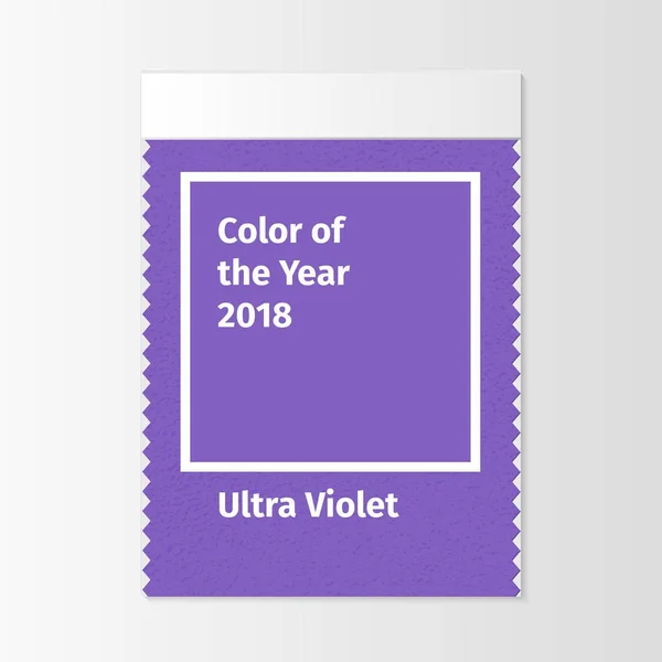 Колір 2018 Році Колірною Палітрою Тенденції Містити Зразок Ультрафіолету Векторні — стоковий вектор