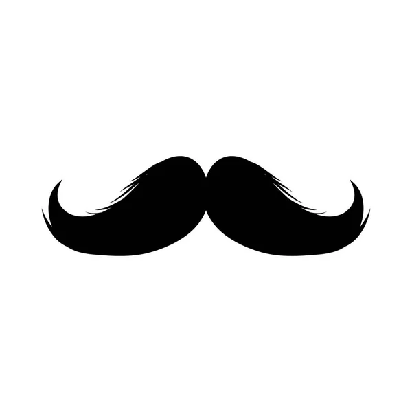 Moustaches Sticker Isolated White Background — Stock Vector