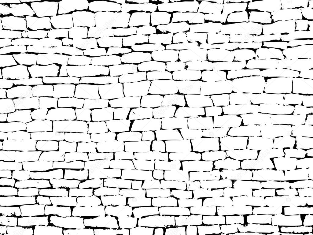 White Brick Wall Background Texture.