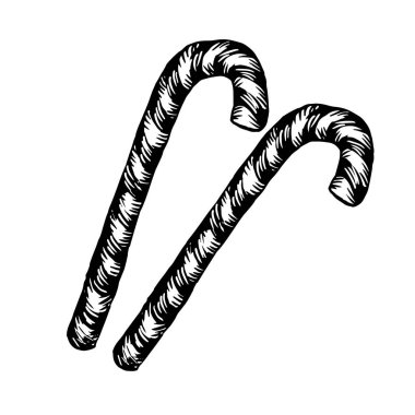 Beyaz arka planda izole edilmiş Noel şekerleri..