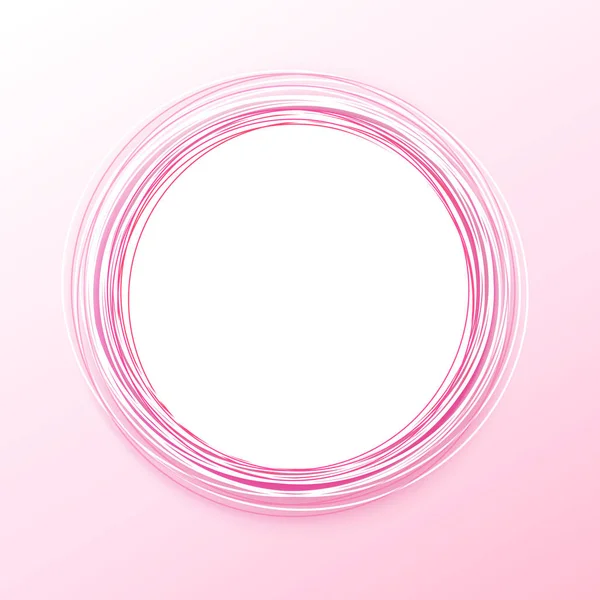 浪漫粉红色圆形框架和背景 — 图库矢量图片