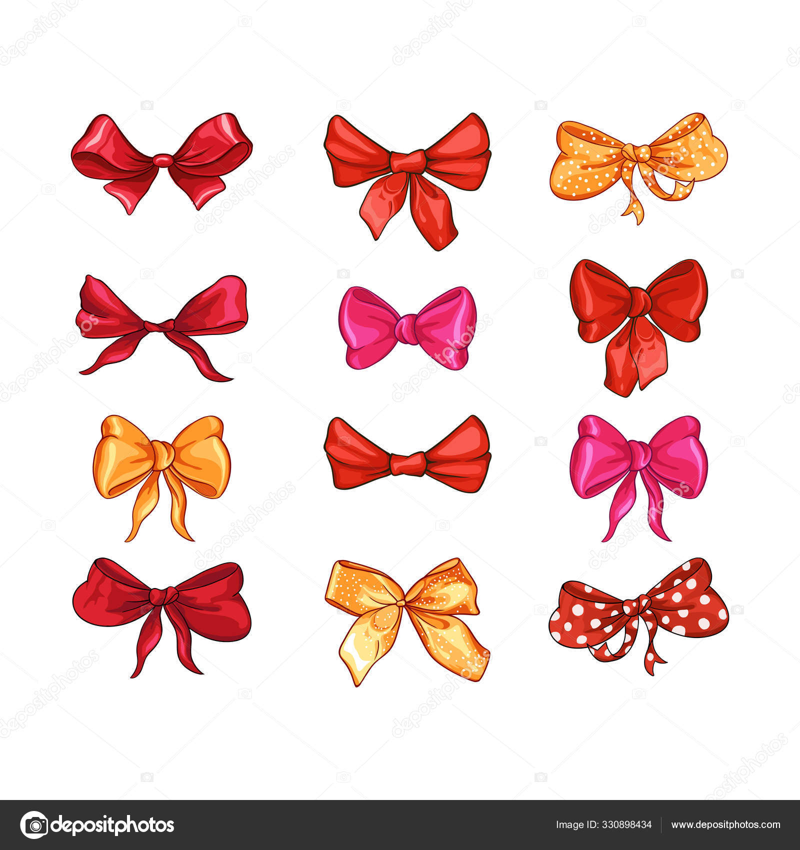 Decoration Ribbon Cute Ribbon, Pink, Red, Polka Dot, Bow Tie