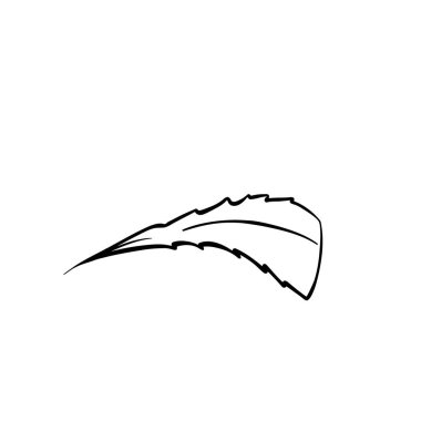 Ağaç yapraklı el çizimi vektör çizimi. Stres önleyici resim, çocukların sayfa tasarımı öğesi boyaması. Orman bitki örtüsü, ekoloji, beyaz arka planda izole edilmiş doğal çevre ana hatları sembolü