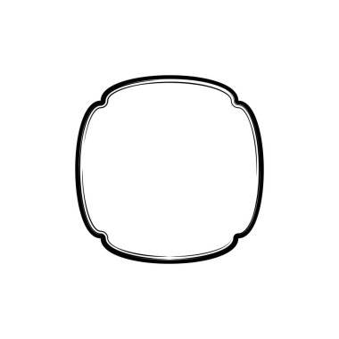 Vintage vektör çerçeve izole eleman. Sosyal medya hikayeleri ve afişler için el yapımı mürekkep ve vignette vintage tabelaları. Düzen yazdırma tasarımı için