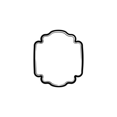 Vintage vektör çerçeve izole eleman. Sosyal medya hikayeleri ve afişler için el yapımı mürekkep ve vignette vintage tabelaları. Düzen yazdırma tasarımı için