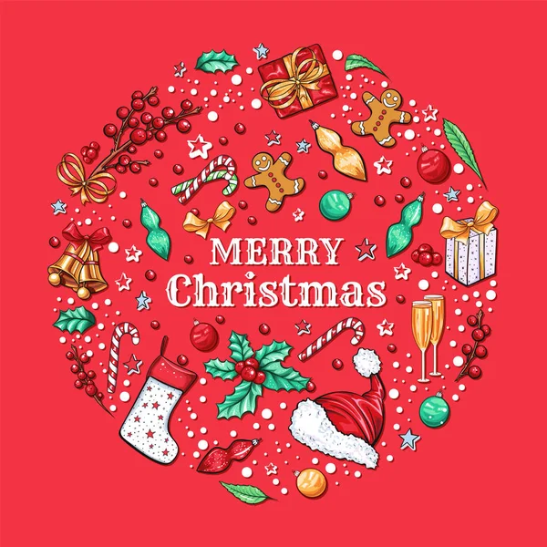 Joyeux Modèle Vectoriel Bannière Noël Vacances Hiver Mise Page Des — Image vectorielle