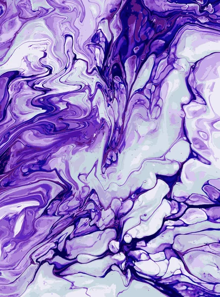 Peinture Beru Art Turc Marbrage Courbes Abstraites Violettes Vagues Aquarelle — Image vectorielle