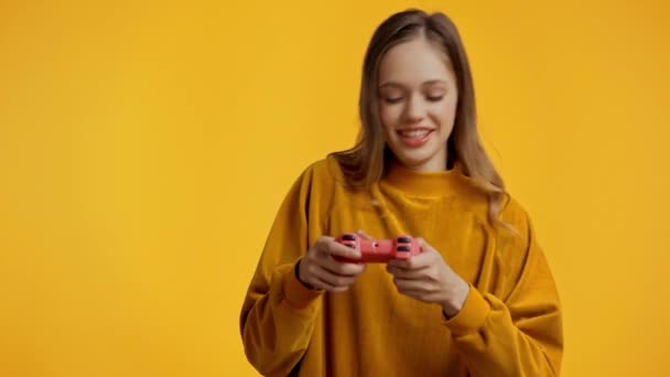 Kyiv Ucraina Ottobre 2019 Adolescente Che Gioca Videogioco Isolato Sul — Video Stock