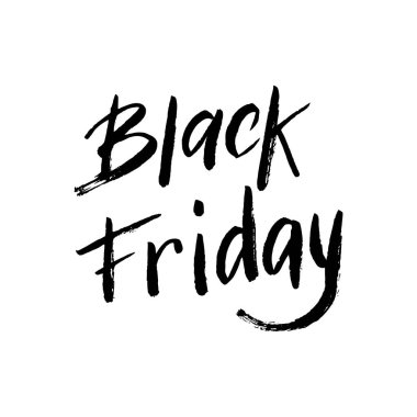 Kara Cuma yazı tipi. Özel reklam tipografi şablonu. 