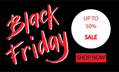 Kara Cuma indirimli afişi. Özel teklif reklam metni şablonu