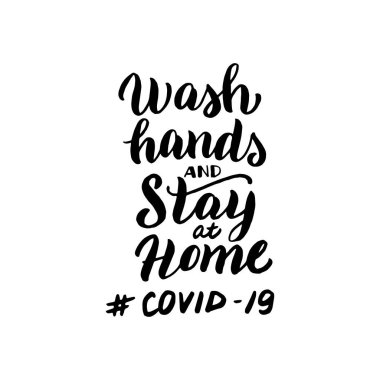 Coronavirus uyarı posteri. Covid-19 yazı pankartı. Hastalık salgınını önlemek için imzala. Corona virüs salgını broşürünü durdurun. Vektör 10.