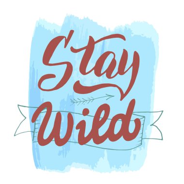 Vahşi harflerle illüstrasyon yapmaya devam et. Moda tasarım yazı tipi. İlham verici tipografi posteri. Kartpostal, afiş, çıkartma, tişört baskısı. İzole vektör.