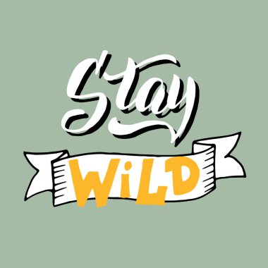 Afişte çılgın kalın. Moda tasarım yazı tipi. İlham verici tipografi çizimi. Kartpostal, afiş, çıkartma, tişört baskısı. İzole vektör.