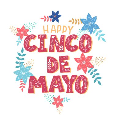 Mutlu Cinco de Mayo pankartları. Yazı tipi metni selamlanıyor. Meksika festivali davetiyesi. 5 Mayıs kutlama afişi. Vektör 10.