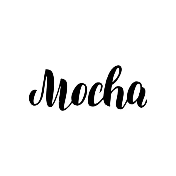 Кофейное Меню Мокко Надписью Шрифт Меню Кафе Типографический Знак Ресторана — стоковый вектор