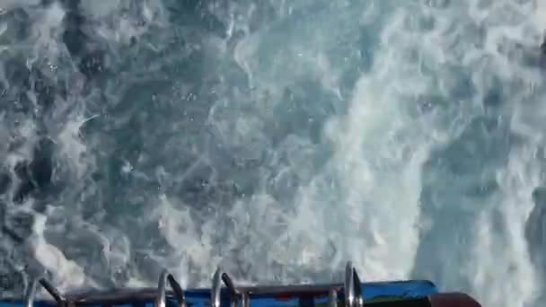 Vagues Jets Eau Moteur Bateau Mer — Video