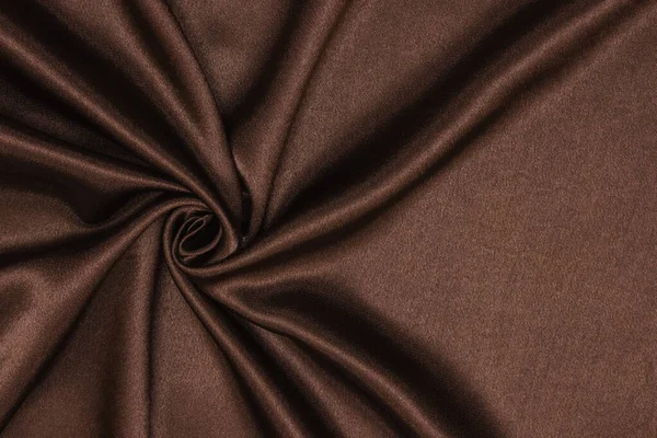 Smooth Elegant Brown Silk Satin Luxury Cloth Texture Can Used — ストック写真