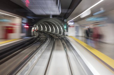 Tünele, arka plan hareketli bulanık hareket metro