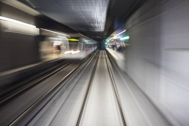 Tünele, arka plan hareketli bulanık hareket metro