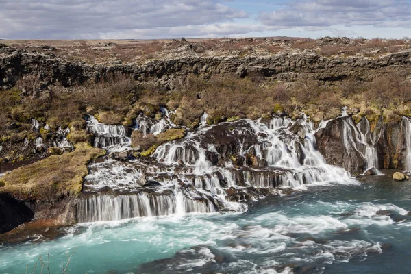 Bjarnafoss Batı İzlanda'daki bir şelale — Stok fotoğraf