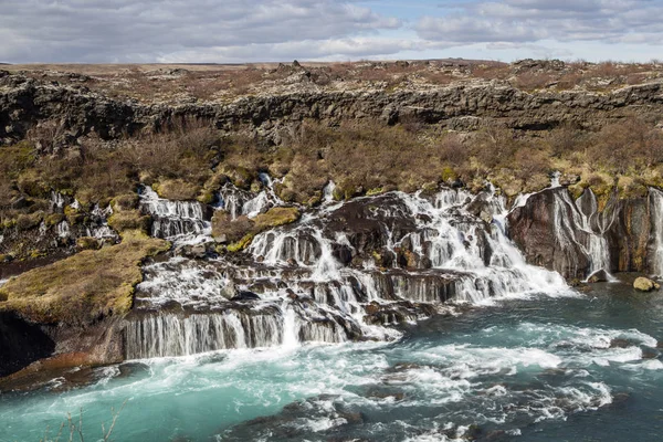 Bjarnafoss wodospad w zachodniej Islandii — Zdjęcie stockowe