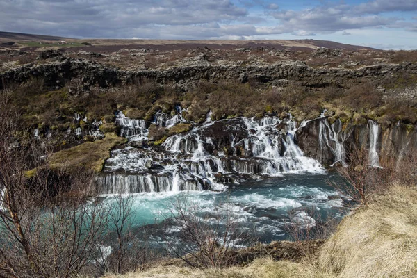 Bjarnafoss egy Nyugat-Izlandi vízesés — Stock Fotó