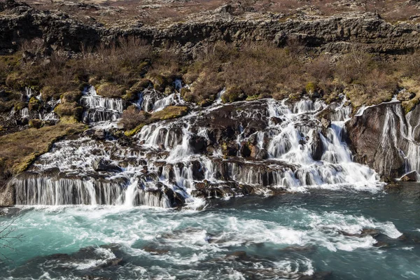 Bjarnafoss 在西方冰岛的瀑布 — 图库照片