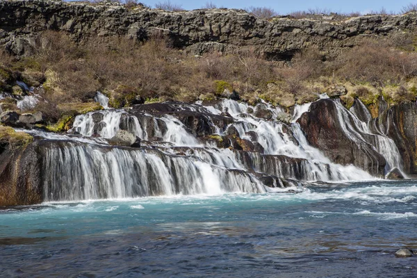 Bjarnafoss egy Nyugat-Izlandi vízesés — Stock Fotó