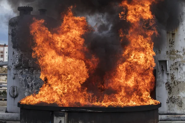 Fuoco Fiamme Fuoco Fiamme Sfondo Nero — Foto Stock