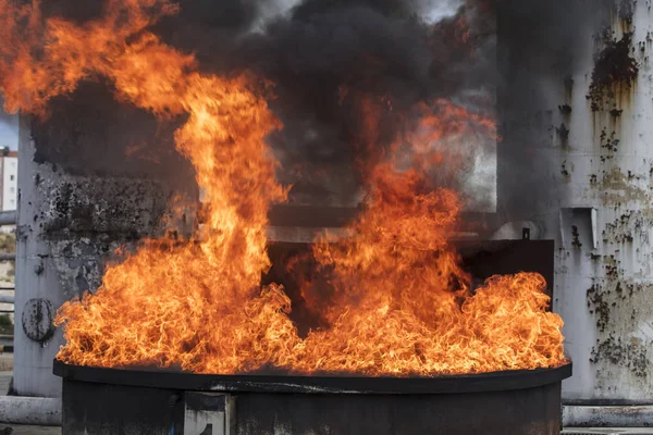 Fuoco Fiamme Fuoco Fiamme Sfondo Nero — Foto Stock