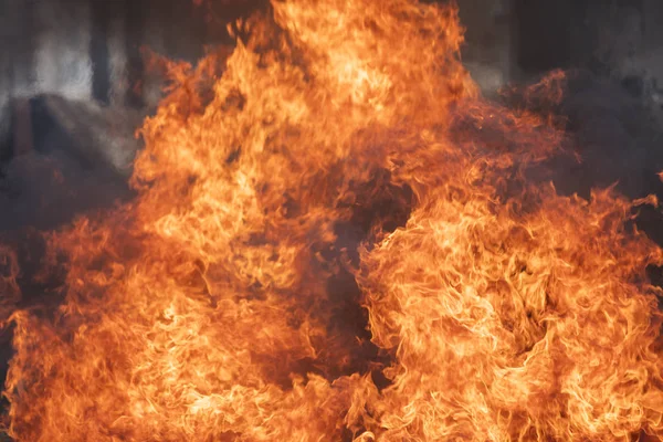 Brand Vlammen Vuur Vlammen Zwarte Achtergrond — Stockfoto