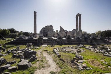 Apollon Tapınağı Didyma Antik şehir, Aydın, Türkiye içinde görünümünü.