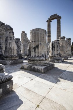 Apollon Tapınağı Didyma Antik şehir, Aydın, Türkiye içinde görünümünü.